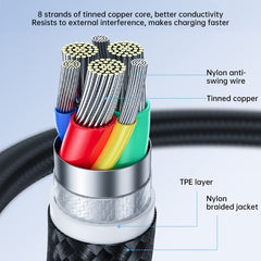 JOYROOM 20W Type-C to 8 Pin Surpass Series Fast Charging Data Cable, 0.25m, 1.2m, 2m, 3m