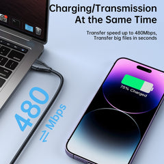 JOYROOM 20W Type-C to 8 Pin Surpass Series Fast Charging Data Cable, 0.25m, 1.2m