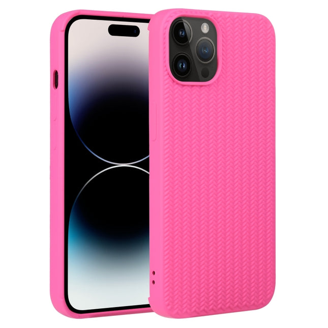 Weave Texture Silicone Phone Case, For iPhone 14 Pro, For iPhone 14 Pro Max