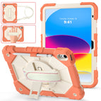 For iPad 10th Gen 10.9 2022 / Coral Orange+Beige