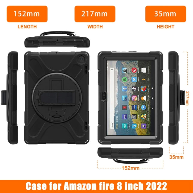 Hard PC Soft Silicone Full Body Protective Tablet Case, For Amazon Fire HD 8 2022