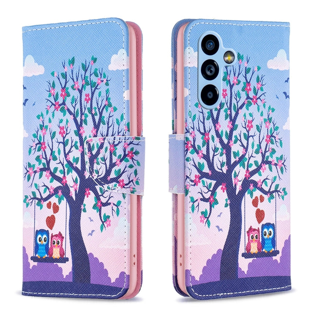 Colored Drawing Pattern Leather Phone Case, For Samsung Galaxy A54 5G