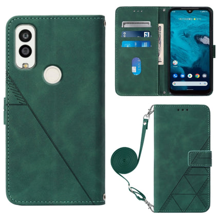 Crossbody 3D Embossed Flip Leather Phone Case, For Infinix Smart 6 Plus X6823, For Kyocera Android One S9, For Kyocera Qua Phone QX KYV42, For Motorola Moto E22 4G / E22i 4G