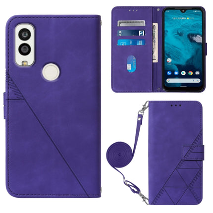 Crossbody 3D Embossed Flip Leather Phone Case, For Infinix Smart 6 Plus X6823, For Kyocera Android One S9, For Kyocera Qua Phone QX KYV42, For Motorola Moto E22 4G / E22i 4G