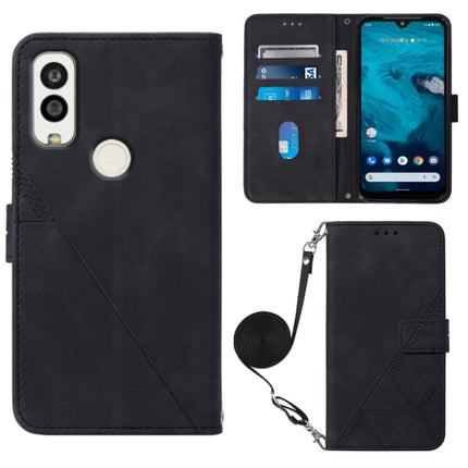 Crossbody 3D Embossed Flip Leather Phone Case, For Infinix Smart 6 Plus X6823, For Kyocera Android One S9, For Kyocera Qua Phone QX KYV42, For Motorola Moto E22 4G / E22i 4G