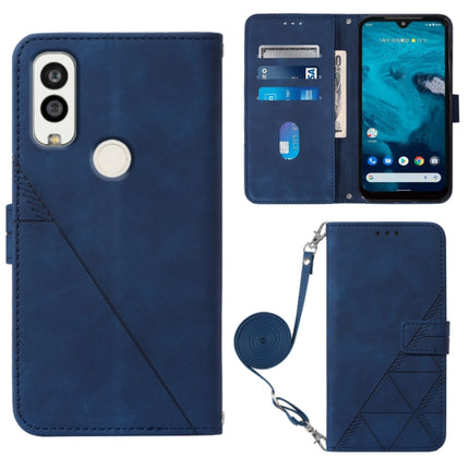 Crossbody 3D Embossed Flip Leather Phone Case, For Infinix Smart 6 Plus X6823, For Kyocera Android One S9, For Kyocera Qua Phone QX KYV42, For Motorola Moto E22 4G / E22i 4G