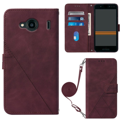 Crossbody 3D Embossed Flip Leather Phone Case, For Infinix Smart 6 Plus X6823, For Kyocera Android One S9, For Kyocera Qua Phone QX KYV42, For Motorola Moto E22 4G / E22i 4G
