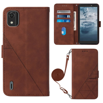 Crossbody 3D Embossed Flip Leather Phone Case, For Motorola Moto Edge 30 Pro / Edge+ 2022, For Nokia C2 2ND Edition, For Nokia C21, For Nokia C21 Plus