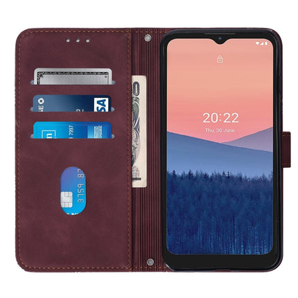 Crossbody 3D Embossed Flip Leather Phone Case, For Nokia C21, For Nokia C21 Plus, For Nokia C100, For Nokia C200