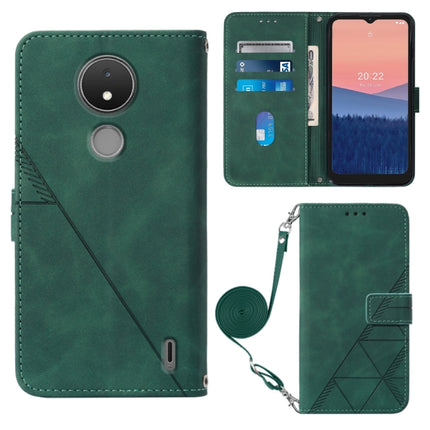 Crossbody 3D Embossed Flip Leather Phone Case, For Nokia C21, For Nokia C21 Plus, For Nokia C100, For Nokia C200