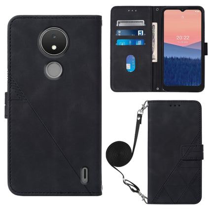 Crossbody 3D Embossed Flip Leather Phone Case, For Nokia C21, For Nokia C21 Plus, For Nokia C100, For Nokia C200