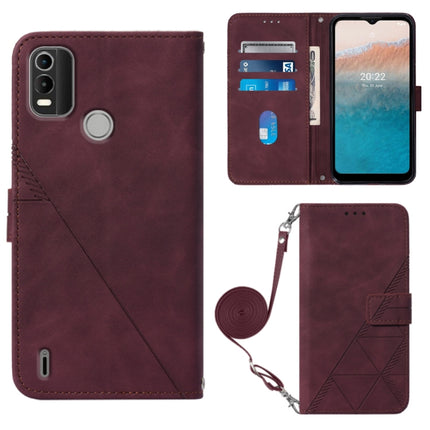 Crossbody 3D Embossed Flip Leather Phone Case, For Nokia C21, For Nokia C21 Plus, For Nokia C100, For Nokia C200