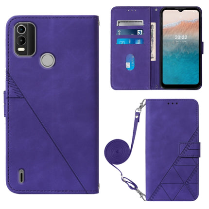 Crossbody 3D Embossed Flip Leather Phone Case, For Nokia C21, For Nokia C21 Plus, For Nokia C100, For Nokia C200