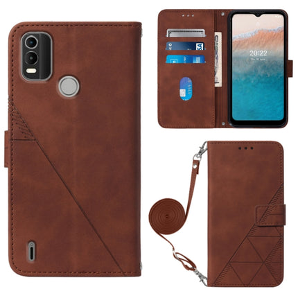 Crossbody 3D Embossed Flip Leather Phone Case, For Nokia C21, For Nokia C21 Plus, For Nokia C100, For Nokia C200