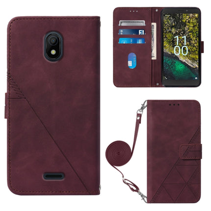 Crossbody 3D Embossed Flip Leather Phone Case, For Nokia C100, For Nokia C200, For Nokia G11 Plus, For Nokia G60 5G