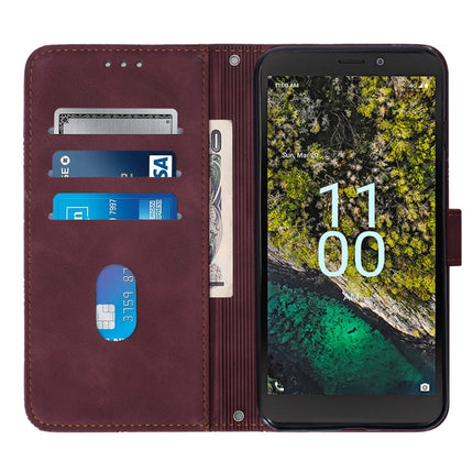 Crossbody 3D Embossed Flip Leather Phone Case, For Nokia C100, For Nokia C200, For Nokia G11 Plus, For Nokia G60 5G