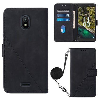 Crossbody 3D Embossed Flip Leather Phone Case, For Nokia C100, For Nokia C200, For Nokia G11 Plus, For Nokia G60 5G