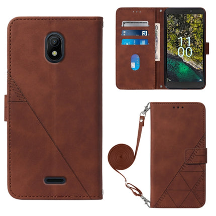Crossbody 3D Embossed Flip Leather Phone Case, For Nokia C100, For Nokia C200, For Nokia G11 Plus, For Nokia G60 5G