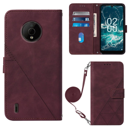 Crossbody 3D Embossed Flip Leather Phone Case, For Nokia C100, For Nokia C200, For Nokia G11 Plus, For Nokia G60 5G