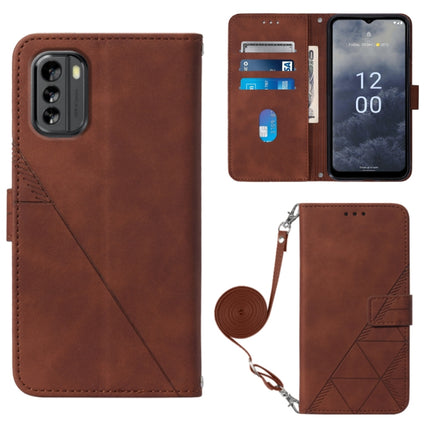Crossbody 3D Embossed Flip Leather Phone Case, For Nokia G11 Plus, For Nokia G60 5G, For Nokia G100, For Nokia G400