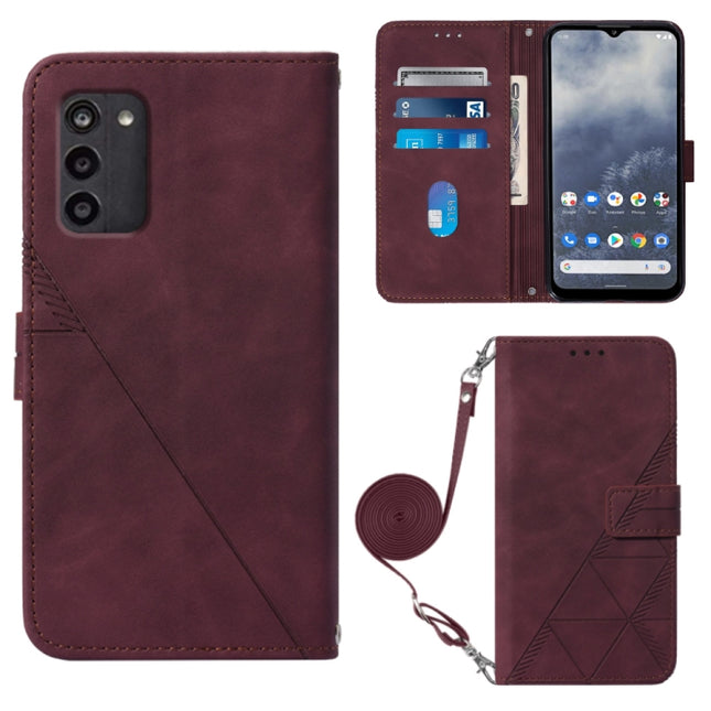 Crossbody 3D Embossed Flip Leather Phone Case, For Nokia G100, For Nokia G400, For OPPO A17 4G, For OPPO A55S 5G CPH2309 JP Edition