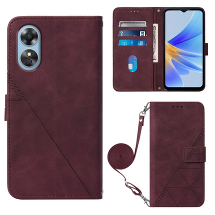 Crossbody 3D Embossed Flip Leather Phone Case, For OPPO A17 4G, For OPPO A55S 5G CPH2309 JP Edition, For OPPO Reno7 A JP Edition, For Sony Xperia 5 IV