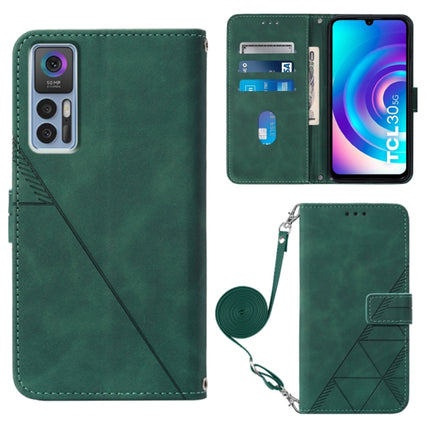 Crossbody 3D Embossed Flip Leather Phone Case, For OPPO Reno7 A JP Edition, For Sony Xperia 5 IV, For TCL 30 5G / 30+ 5G, For TCL 30T T603DL
