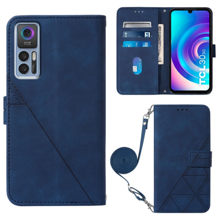 Crossbody 3D Embossed Flip Leather Phone Case, For OPPO Reno7 A JP Edition, For Sony Xperia 5 IV, For TCL 30 5G / 30+ 5G, For TCL 30T T603DL