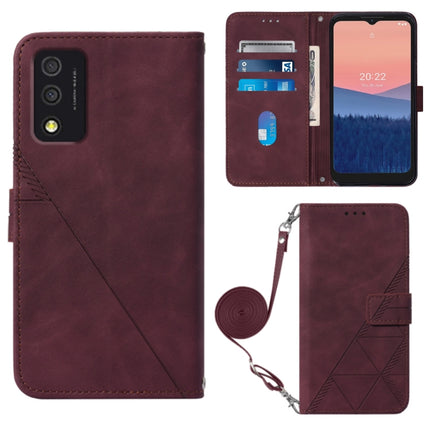 Crossbody 3D Embossed Flip Leather Phone Case, For OPPO Reno7 A JP Edition, For Sony Xperia 5 IV, For TCL 30 5G / 30+ 5G, For TCL 30T T603DL
