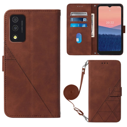 Crossbody 3D Embossed Flip Leather Phone Case, For OPPO Reno7 A JP Edition, For Sony Xperia 5 IV, For TCL 30 5G / 30+ 5G, For TCL 30T T603DL