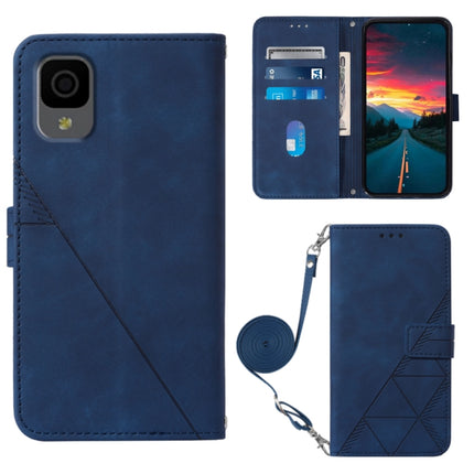 Crossbody 3D Embossed Flip Leather Phone Case, For TCL 30 V 5G T781S / 30XE 5G, For TCL 30Z T602DL, For TCL 303, TCL 305i With fingerprint