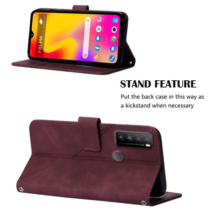 Crossbody 3D Embossed Flip Leather Phone Case, For TCL 30XL T701DL, For TCL Stylus 5G, For T-Mobile Revvl 6 5G, For T-Mobile Revvl 6 Pro 5G