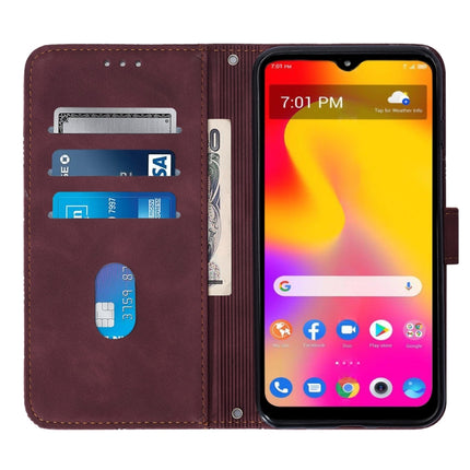 Crossbody 3D Embossed Flip Leather Phone Case, For TCL 30XL T701DL, For TCL Stylus 5G, For T-Mobile Revvl 6 5G, For T-Mobile Revvl 6 Pro 5G