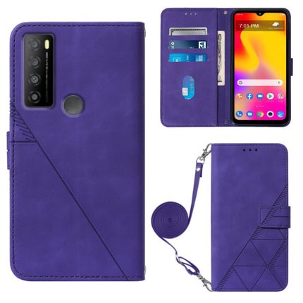 Crossbody 3D Embossed Flip Leather Phone Case, For TCL 30XL T701DL, For TCL Stylus 5G, For T-Mobile Revvl 6 5G, For T-Mobile Revvl 6 Pro 5G