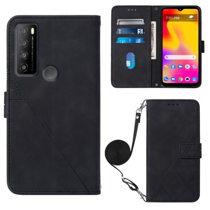 Crossbody 3D Embossed Flip Leather Phone Case, For TCL 30XL T701DL, For TCL Stylus 5G, For T-Mobile Revvl 6 5G, For T-Mobile Revvl 6 Pro 5G