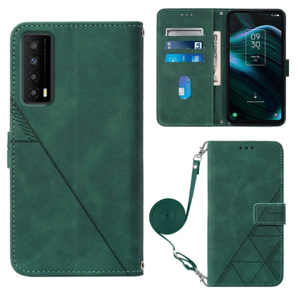 Crossbody 3D Embossed Flip Leather Phone Case, For TCL 30XL T701DL, For TCL Stylus 5G, For T-Mobile Revvl 6 5G, For T-Mobile Revvl 6 Pro 5G