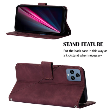 Crossbody 3D Embossed Flip Leather Phone Case, For T-Mobile Revvl 6 5G, For T-Mobile Revvl 6 Pro 5G, For Tone E22, For Samsung Galaxy A14 5G