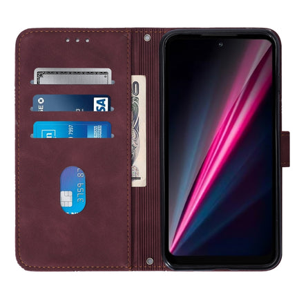 Crossbody 3D Embossed Flip Leather Phone Case, For T-Mobile Revvl 6 5G, For T-Mobile Revvl 6 Pro 5G, For Tone E22, For Samsung Galaxy A14 5G