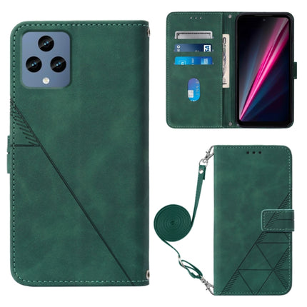 Crossbody 3D Embossed Flip Leather Phone Case, For TCL 30XL T701DL, For TCL Stylus 5G, For T-Mobile Revvl 6 5G, For T-Mobile Revvl 6 Pro 5G