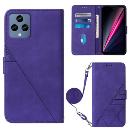 Crossbody 3D Embossed Flip Leather Phone Case, For TCL 30XL T701DL, For TCL Stylus 5G, For T-Mobile Revvl 6 5G, For T-Mobile Revvl 6 Pro 5G