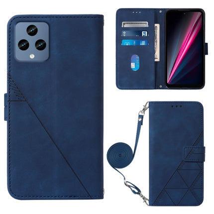 Crossbody 3D Embossed Flip Leather Phone Case, For TCL 30XL T701DL, For TCL Stylus 5G, For T-Mobile Revvl 6 5G, For T-Mobile Revvl 6 Pro 5G