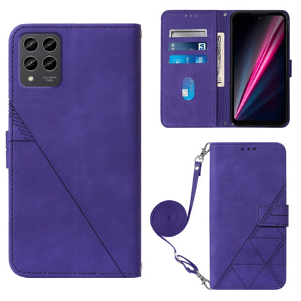 Crossbody 3D Embossed Flip Leather Phone Case, For TCL 30XL T701DL, For TCL Stylus 5G, For T-Mobile Revvl 6 5G, For T-Mobile Revvl 6 Pro 5G