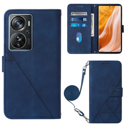 Crossbody 3D Embossed Flip Leather Phone Case, For ZTE Axon 40 Pro, For ZTE Axon 40 Ultra, For ZTE Consumer Cellular ZMAX 5G, For ZTE Nubia Z40S Pro