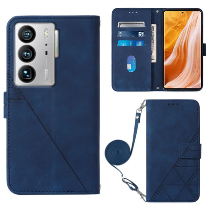 Crossbody 3D Embossed Flip Leather Phone Case, For ZTE Axon 40 Pro, For ZTE Axon 40 Ultra, For ZTE Consumer Cellular ZMAX 5G, For ZTE Nubia Z40S Pro