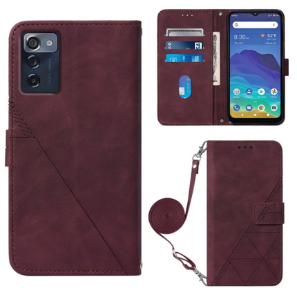 Crossbody 3D Embossed Flip Leather Phone Case, For ZTE Axon 40 Pro, For ZTE Axon 40 Ultra, For ZTE Consumer Cellular ZMAX 5G, For ZTE Nubia Z40S Pro