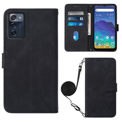 Crossbody 3D Embossed Flip Leather Phone Case, For ZTE Axon 40 Pro, For ZTE Axon 40 Ultra, For ZTE Consumer Cellular ZMAX 5G, For ZTE Nubia Z40S Pro