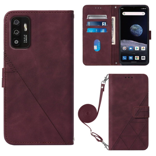 Crossbody 3D Embossed Flip Leather Phone Case, For ZTE ZMAX 11 Z6251, For Cubot Pocket, For Oukitel C31, For Tone E22