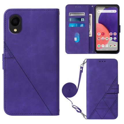 Crossbody 3D Embossed Flip Leather Phone Case, For Samsung Galaxy A14 5G, For Samsung Galaxy A22 5G JP Edition, For Samsung Galaxy A23E / A22E / A23S / A23 5G, For Samsung Galaxy S23 5G