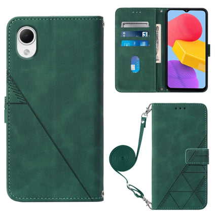 Crossbody 3D Embossed Flip Leather Phone Case, For Samsung Galaxy A14 5G, For Samsung Galaxy A22 5G JP Edition, For Samsung Galaxy A23E / A22E / A23S / A23 5G, For Samsung Galaxy S23 5G