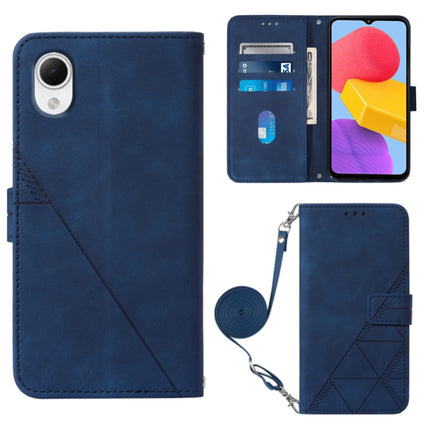 Crossbody 3D Embossed Flip Leather Phone Case, For Samsung Galaxy A14 5G, For Samsung Galaxy A22 5G JP Edition, For Samsung Galaxy A23E / A22E / A23S / A23 5G, For Samsung Galaxy S23 5G